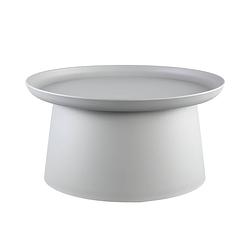 Foto van Ptmd nicca grey polypropylene coffee table round low