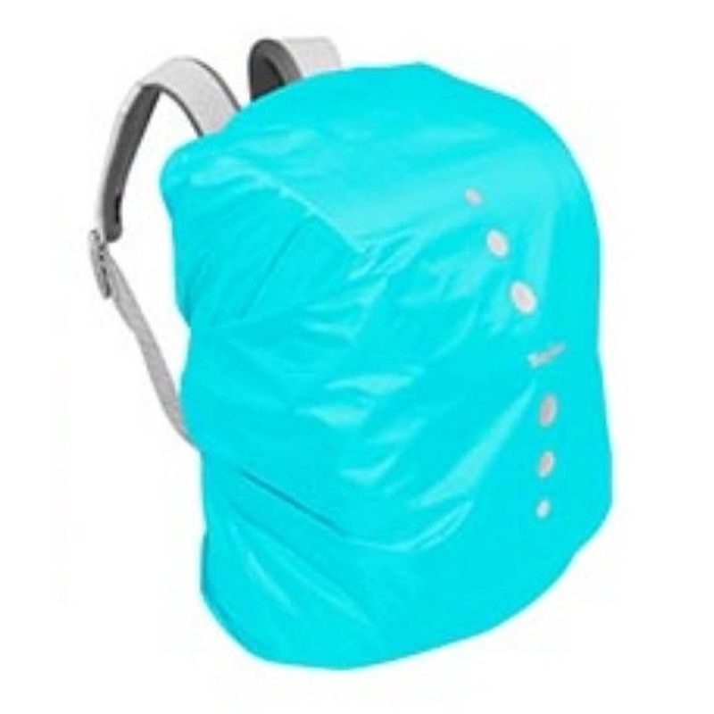 Foto van Regenhoes rugzak polyester 6-15 liter turquoise maat s