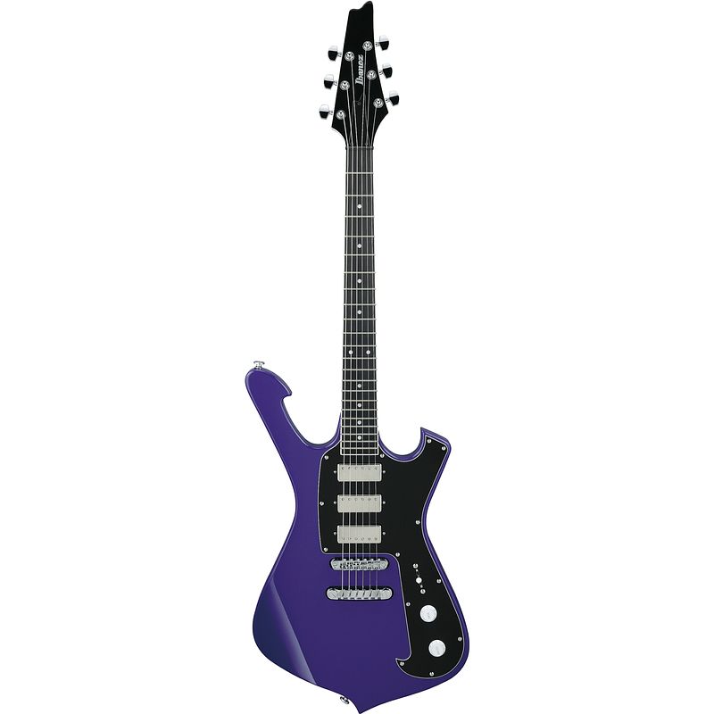 Foto van Ibanez paul gilbert signature fireman frm300-pr purple elektrische gitaar met gigbag