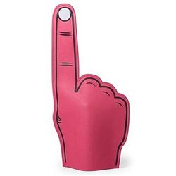 Foto van Foam hand vinger rood 25 x 50 cm supporter feestartikelen - verkleedattributen