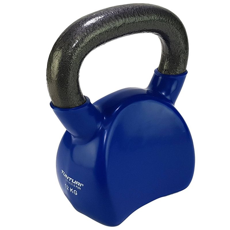 Foto van Tunturi kettlebell vinyl 12 kg blauw