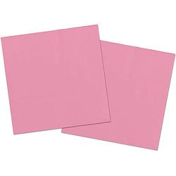 Foto van 40x stuks servetten van papier roze 33 x 33 cm - feestservetten