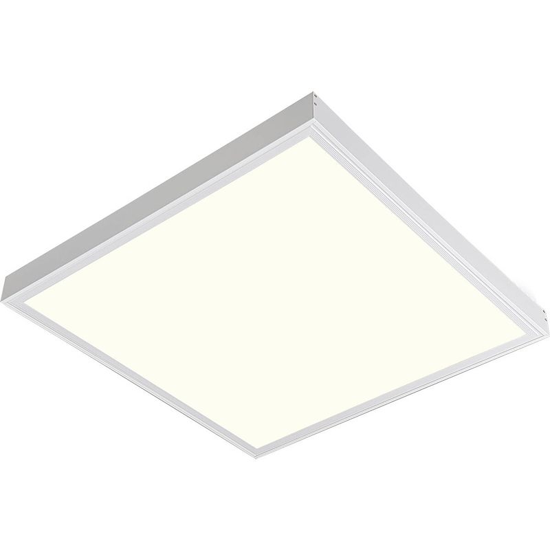 Foto van Led paneel - aigi clena - 60x60 natuurlijk wit 4000k - 40w opbouw vierkant - mat wit - flikkervrij