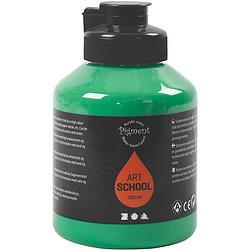 Foto van Packlinq pigment art school. medium green. dekkend. 500 ml/ 1 fles