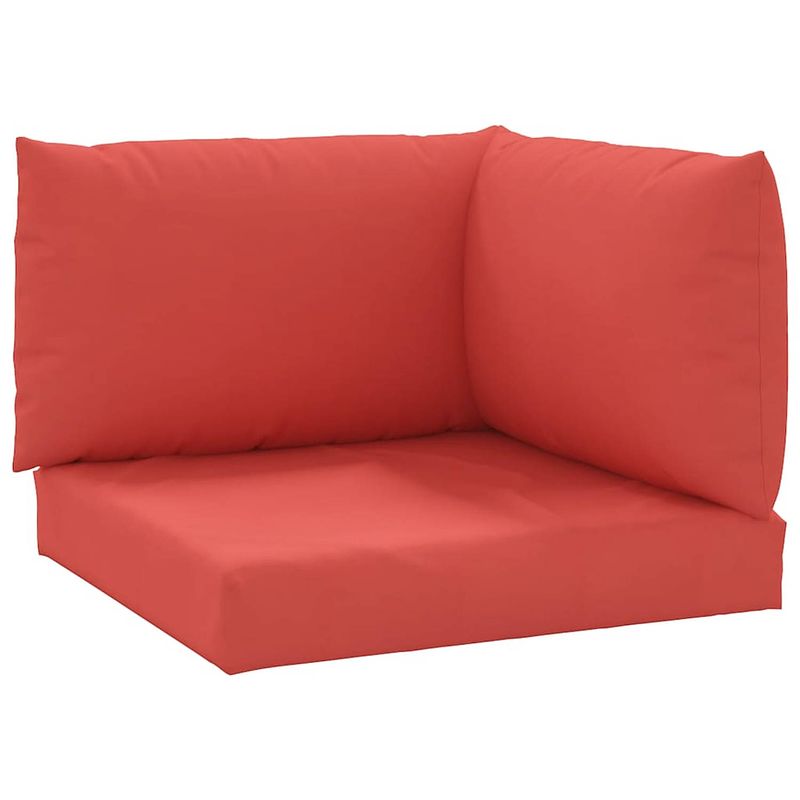 Foto van The living store palletkussens - oxford stof - 60 x 60 x 8 cm - rood