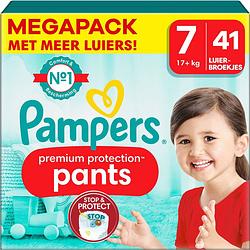 Foto van Pampers - premium protection pants - maat 7 - mega pack - 41 stuks - 17+ kg