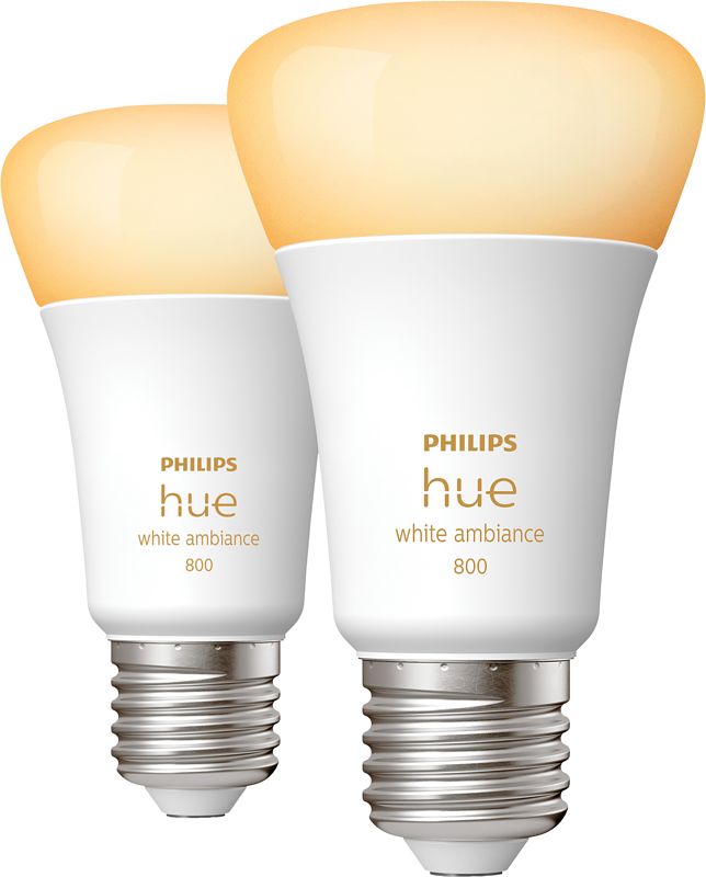 Foto van Philips hue a60 e27 2-pack warm tot koelwit licht