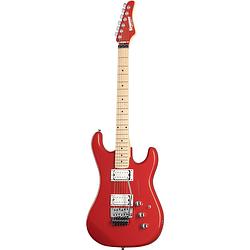 Foto van Kramer guitars original collection pacer classic scarlet red metallic elektrische gitaar met top-mounted floyd rose special