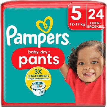 Foto van Pampers babydry pants luierbroekjes maat 5, 24 luiers bij jumbo