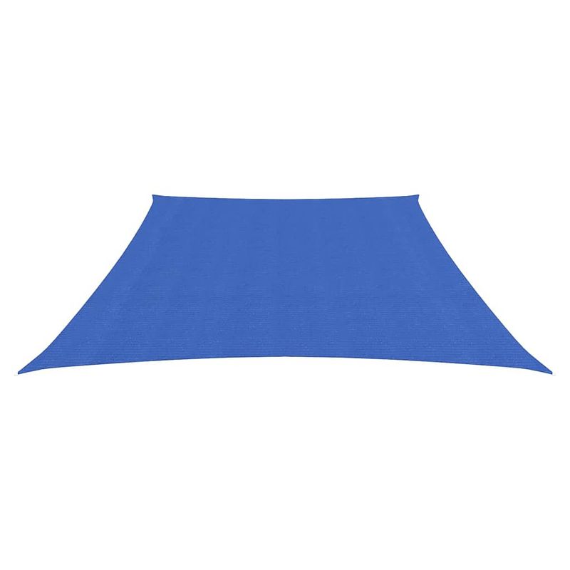 Foto van The living store schaduwdoek - hdpe - 3/4 x 2 m - blauw