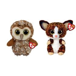 Foto van Ty - knuffel - beanie buddy - percy owl & bush baby galago