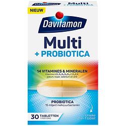 Foto van Davitamon multi + probiotica tabletten
