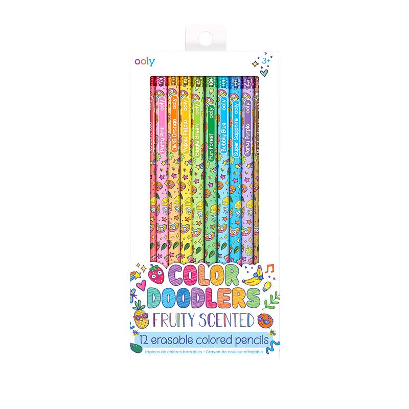 Foto van Ooly - color doodlers fruity scented erasable color pencils