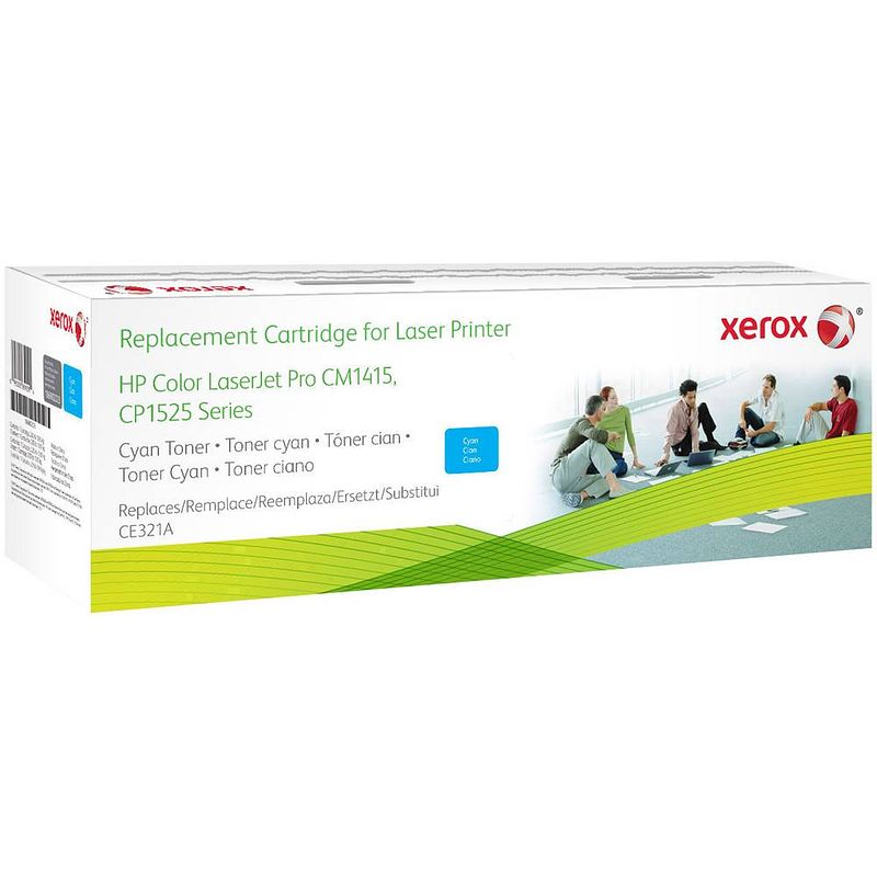 Foto van Xerox 106r02223 tonercassette vervangt hp 128a, ce321a cyaan 1500 bladzijden compatibel toner