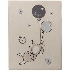 Foto van Vloerkleed balloon bunny - beige - 95x125 cm - leen bakker