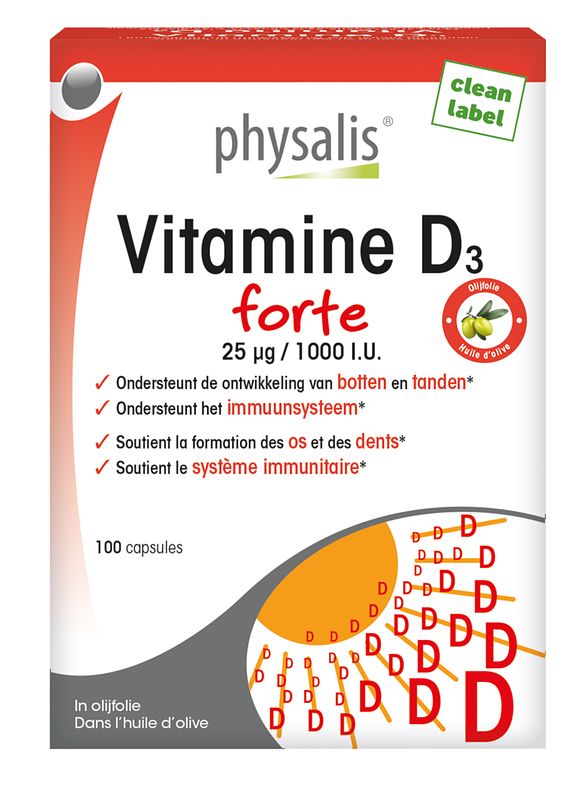 Foto van Physalis vitamine d3 forte capsules