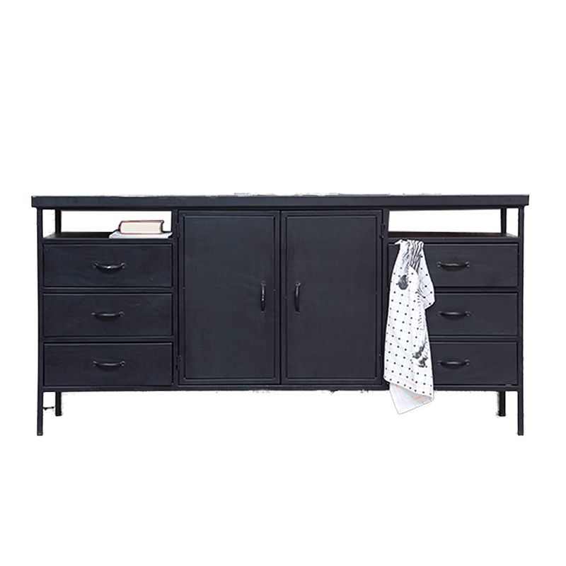 Foto van Giga meubel dressoir zwart - metaal - 175x40x85cm - dressoir dansk