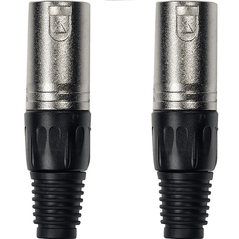 Foto van Yellow cable xlr01 3-pins xlr kabeldeel, male, 2 stuks