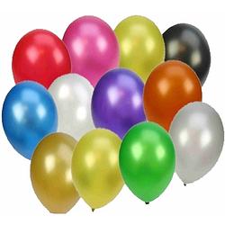 Foto van Metallic ballonnen kleuren 50 stuks - ballonnen