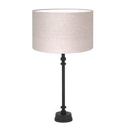 Foto van Light & living howell tafellamp zwart met beige kap