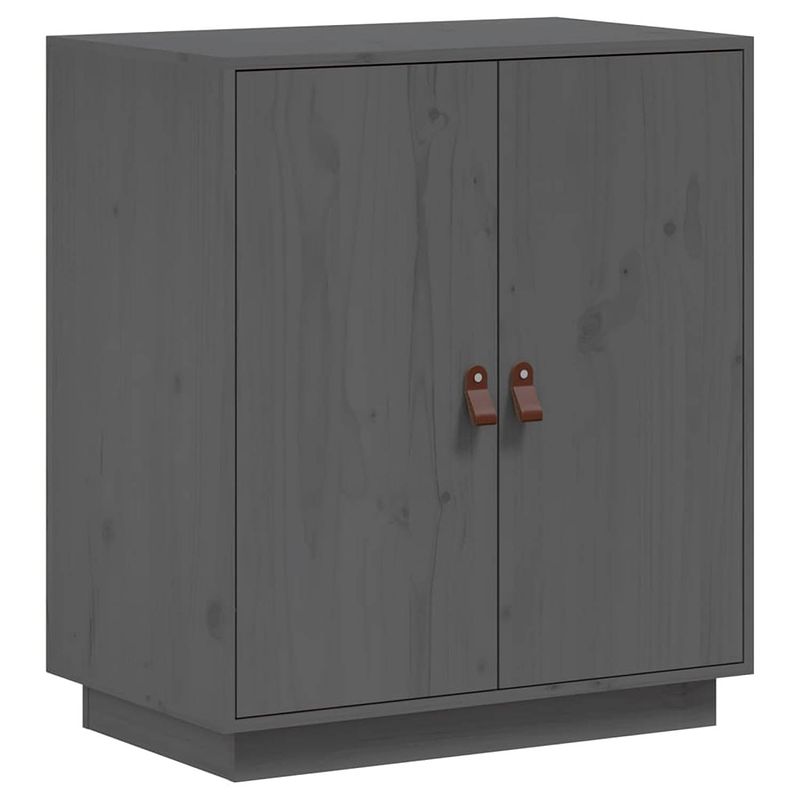 Foto van Vidaxl dressoir 65,5x40x75 cm massief grenenhout grijs