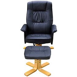 Foto van The living store fauteuil comfort - zwart - 73 x 77 x 101 cm - hoogwaardige kwaliteit