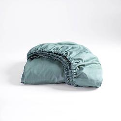 Foto van Cinderella weekend - hoeslaken (tot 25 cm) - katoen - 80x210 cm - mineral green