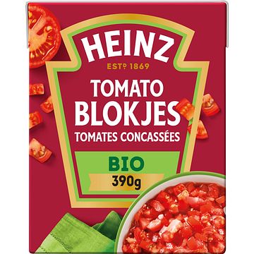 Foto van Heinz tomaten blokjes bio 390g bij jumbo