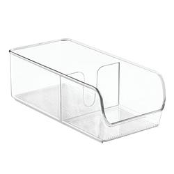 Foto van Idesign - open opbergbox met 2 vakken, 25.9 x 12.7 x 8.9 cm, kunststof, transparant - idesign linus