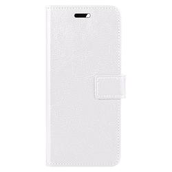 Foto van Basey oneplus nord ce 2 lite hoesje book case kunstleer cover hoes - wit