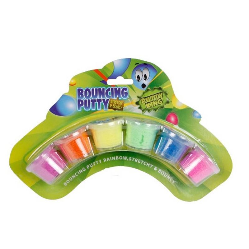 Foto van Putty king klei bouncing putty junior 12 gram 6-delig