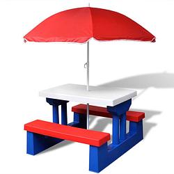 Foto van Vidaxl kinderpicknicktafel met parasol