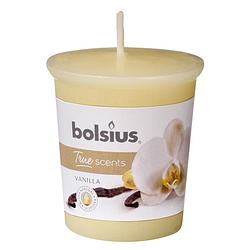 Foto van Bolsius geurkaars true scents vanille 4,5 cm wax wit