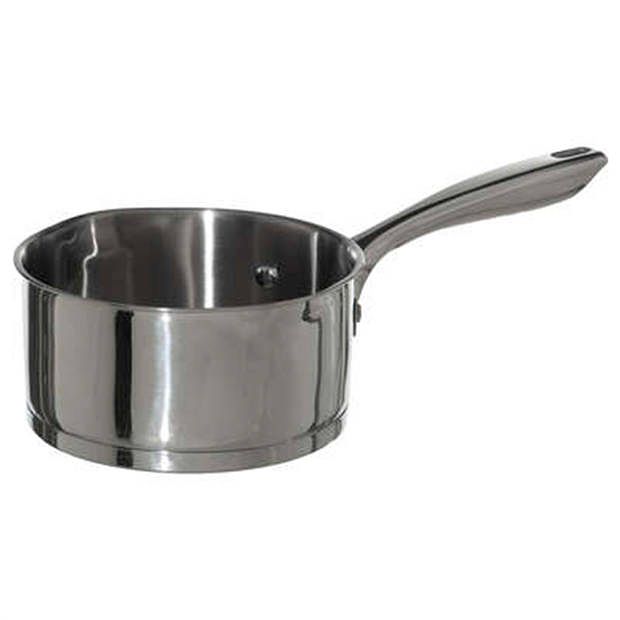 Foto van Steelpan/sauspan - alle kookplaten geschikt - zilver - dia 16 cm - rvs - steelpannen