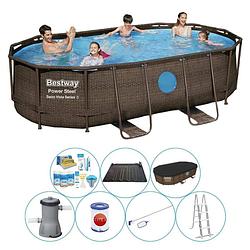 Foto van Bestway power steel swim vista ovaal 427x250x100 cm - zwembad deal