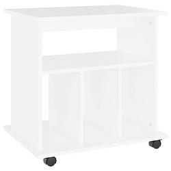 Foto van The living store verrijdbare kast - 60 x 45 x 60 cm - wit spaanplaat - mobiel en multifunctioneel