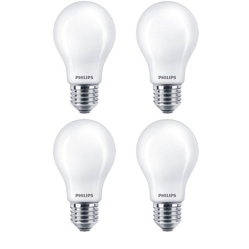 Foto van Philips classic led lampen e27 - peer - 7w vervangt 60w - warm wit licht - 806 lumen - 3 x led lamp a60