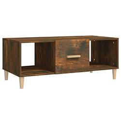 Foto van The living store salontafel - gerookt eiken - 102 x 50 x 40 cm - trendy design