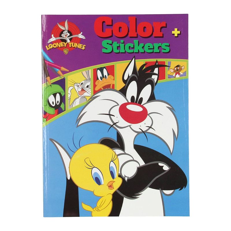 Foto van Boek specials nederland bv bros color kleurboek looney tunes met stickers