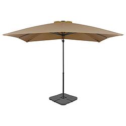 Foto van Vidaxl parasol met draagbare voet taupe