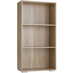 Foto van Tectake® - boekenrek boekenkast wandkast lexi 3 vakken - lichte houtkleur, eiken sonoma - 403605