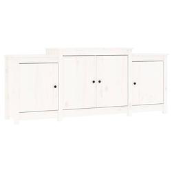 Foto van Vidaxl dressoir 164x37x68 cm massief grenenhout wit