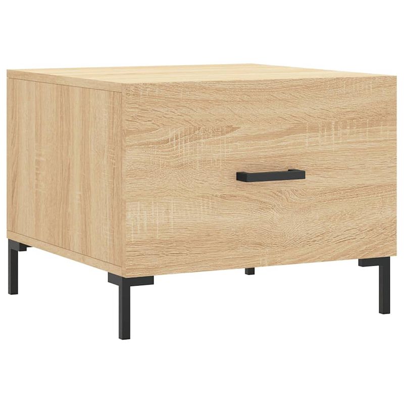 Foto van Vidaxl salontafel 50x50x35 cm bewerkt hout sonoma eikenkleurig