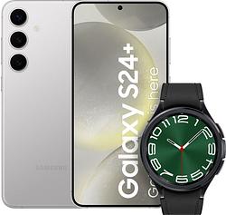 Foto van Samsung galaxy s24 plus 256gb grijs 5g + galaxy watch 6 classic zwart 47mm