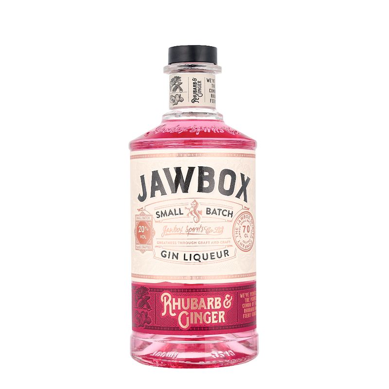 Foto van Jawbox gin liqueur - rhubarb & ginger 70cl