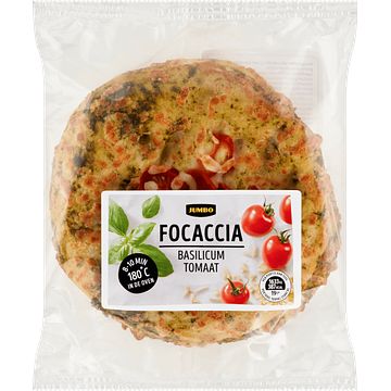 Foto van Jumbo focaccia basilicum tomaat 300g