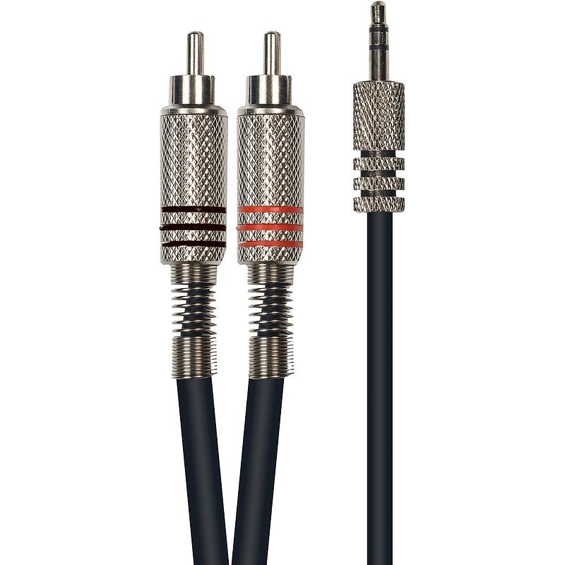 Foto van Yellow cable k06m-3 2x rca - trs jack 3.5mm, 3m