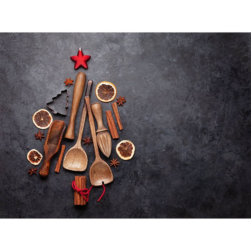 Foto van Inductiebeschermer - christmas cooking - 70x55 cm