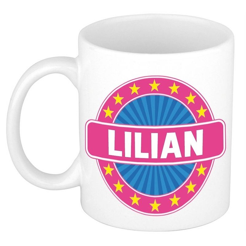 Foto van Lilian koffie mok / beker 300 ml - namen mokken