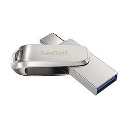 Foto van Sandisk dual drive ultra 3.1 luxe 128gb (usb-c) usb-sticks zilver